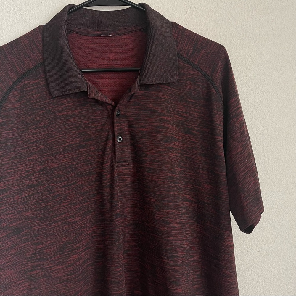 Lululemon Heather Short Sleeve Stretch Polo Shirt